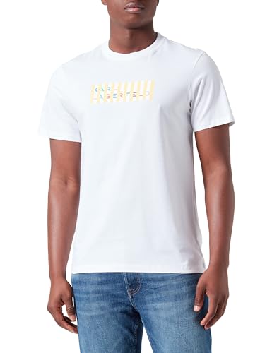 gestreiftes regular fit t-shirt, Weiß, 0L von KARL LAGERFELD