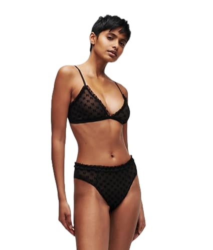 kl monogram bra w/ ruffle von KARL LAGERFELD
