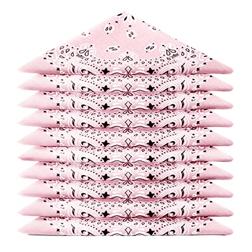 Karl Loven BANDANA 5 Stück Puderrosa - Paisley Mandala Muster - 100% Baumwolle TÜV geprüft - Dicker Stoff - 20 Exklusivfarben von Karl Loven