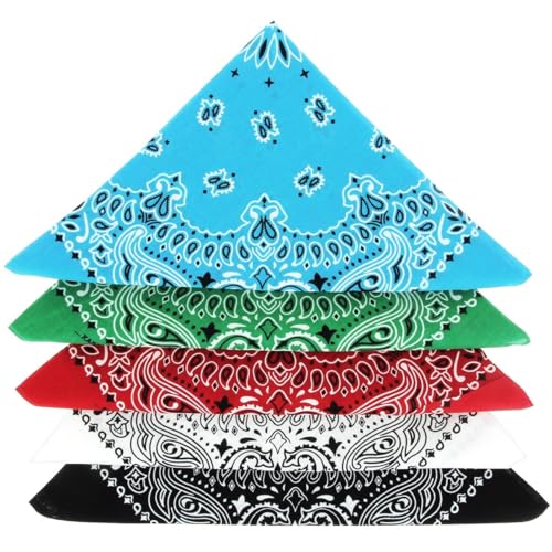 ...KARL LOVEN Bandana 100% Baumwolle Premium-Qualität für Damen Herren Halstuch Kopftuch original Paisley Muster Headwear Haar Schal Ansatz Handgelenk Kopf Biker von ...KARL LOVEN