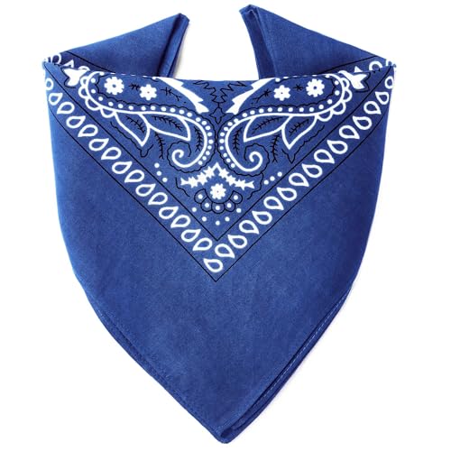 ...KARL LOVEN Bandana 100% Baumwolle Premium-Qualität für Damen Herren Halstuch Kopftuch original Paisley Muster Headwear Haar Schal Ansatz Handgelenk Kopf Biker von ...KARL LOVEN