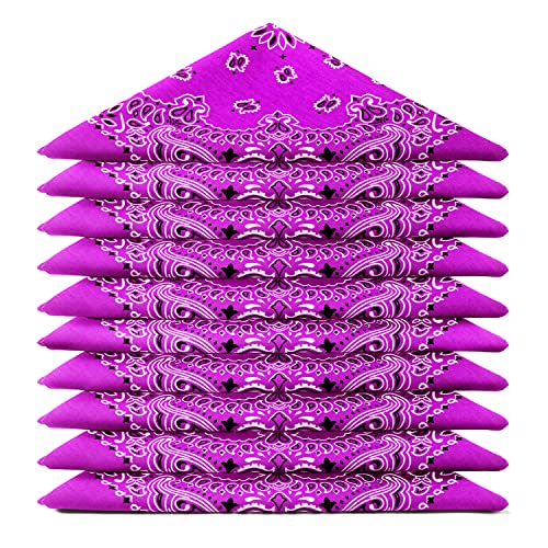 Karl Loven BANDANA 5 Stück Orchidee - Paisley Mandala Muster - 100% Baumwolle TÜV geprüft - Dicker Stoff - 20 Exklusivfarben von Karl Loven