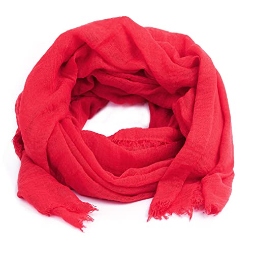 KARL LOVEN Halstücher Damen - Halstuch - Zerknittert - Pashmina - Schal - Hals, Rot von KARL LOVEN