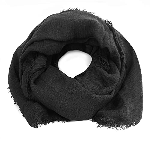 KARL LOVEN Halstücher Damen - Halstuch - Zerknittert - Pashmina - Schal - Hals, Schwarz von KARL LOVEN