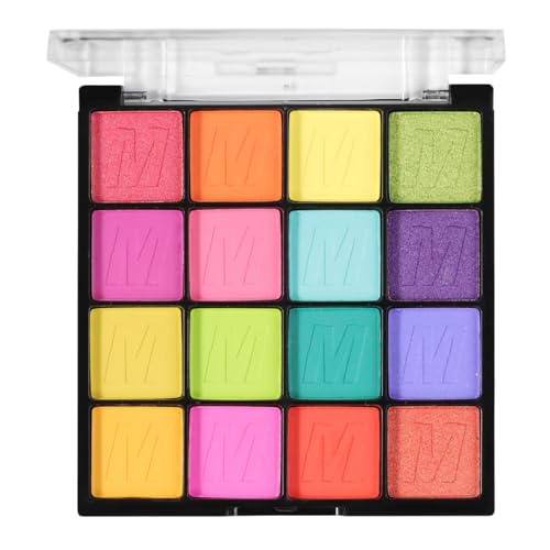 KARLOR 16 Farben Lidschatten Palette, bunt Lidschatten Matte schimmer Lidschatten Strahlend Hell farbfroh Lidschatten Gut Pigmentiert Farbbombe Eyeshadow rot grün blau lila Lidschatten langhaltend von KARLOR