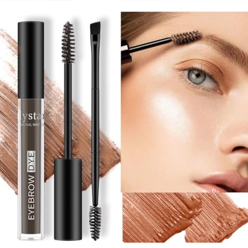 KARLOR Augenbrauen Gel Augenbrauenfarbe Augenbrauen Mascara mit Augenbrauen Pinsel, getönt Augenbrauengel Cremige Gel-Textur Tinted Brow Mascara wasserfest(03#hellbraun) von KARLOR