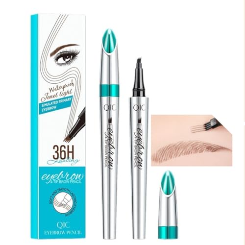 KARLOR Augenbrauenstift Härchenzeichnung Augenbrauenstift mit Mikro-Gabelspitze Brauenstifte Brow pencil microblading Augenbrauen Stift wasserfest tattoo brow(dunkelbraun) von KARLOR