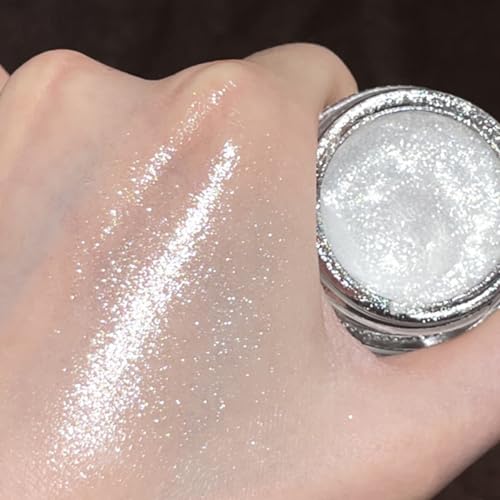 KARLOR Flüssig Highlighter Augen Glitzer, cremig Lidschatten mit Schimmer Gesicht Highlighter Makeup Perlmutt Glitzer cremige Glitter flüssiger Schimmer Highlighter Wange Gesicht（02#） von KARLOR