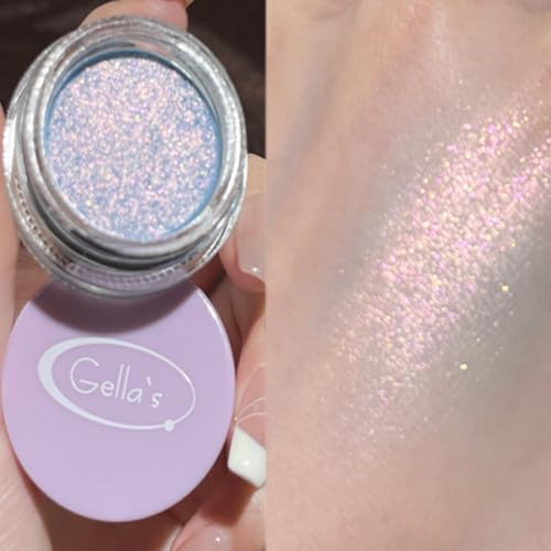 KARLOR Flüssig Highlighter Augen Glitzer, cremig Lidschatten mit Schimmer Gesicht Highlighter Makeup Perlmutt Glitzer cremige Glitter flüssiger Schimmer Highlighter Wange Gesicht（03#） von KARLOR