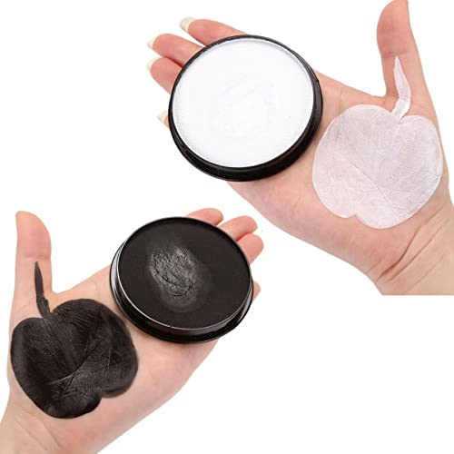 KARLOR Gesichtsfarbe 30gx2 Aqua Make-up Profi Schminke Facepainting Body Paint, wasserbasis professionell Theaterschminke Erwachsene Kinder Makeup Halloween Karneval Fasching Cosplay(schwarz & weiß) KARLOR Gesichtsfarbe 30gx2 Aqua Make-up Profi Schminke Facepainting Body Paint, wasserbasis professionell Theaterschminke Erwachsene Kinder Makeup Halloween Karneval Fasching Cosplay(schwarz & weiß) von KARLOR