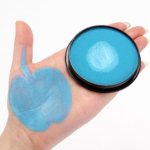 KARLOR Gesichtsfarbe 30g Aqua Make-up Schminke Facepainting Body Paint, wasserbasis professionell Schminkfarbe für Erwachsene Kinder Makeup Halloween Karneval Fasching Cosplay(Hellblau) von KARLOR