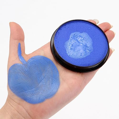 KARLOR Gesichtsfarbe 30g Aqua Make-up Schminke Facepainting Body Paint, wasserbasis professionell Schminkfarbe für Erwachsene Kinder Makeup Halloween Karneval Fasching Cosplay(dunkelblau) von KARLOR