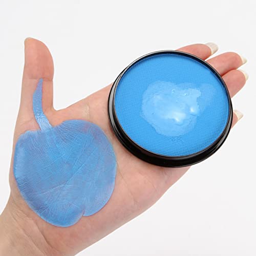 KARLOR Gesichtsfarbe 30g blau Aqua Make-up Schminke Facepainting Body Paint, wasserbasis professionell Schminkfarbe für Erwachsene Kinder Makeup Halloween Karneval Fasching Cosplay(Blau) von KARLOR