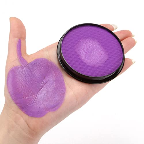 KARLOR Gesichtsfarbe 30g lila Aqua Make-up Schminke Facepainting Body Paint, wasserbasis professionell Schminkfarbe für Erwachsene Kinder Makeup Halloween Karneval Fasching Cosplay(Lila) von KARLOR