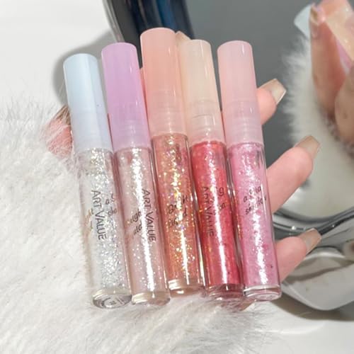 KARLOR Glitzer Lidschatten Stick flüssig, 5 PCS Glitter Eyeshadow Highlighter Diamond liquid Lidschatten glänzend liquid Shimmer Perlglanz flüssig Highlighter Stick Champagner Silber Rosa Braun Lila KARLOR Glitzer Lidschatten Stick flüssig, 5 PCS Glitter Eyeshadow Highlighter Diamond liquid Lidschatten glänzend liquid Shimmer Perlglanz flüssig Highlighter Stick Champagner Silber Rosa Braun Lila von KARLOR