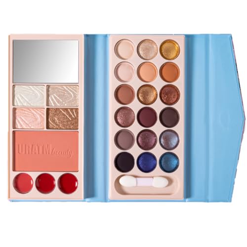 KARLOR Kinder Schminke Mädchen Make-up Set, 26 Farben mit Pinsel Spiegel, Alle-in-1 Kinderschminke, 18 Lidschaten 4 Glitzer 1 Blush 3 Lipgloss, Kinder Makeup Palette für Prinzessin Mädchen ab 4 Jahre von KARLOR