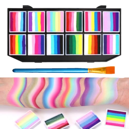KARLOR Kinderschminke Face Paint 65 Farben mit Pinsel, Kinder Gesichtsfarbe Wasserlöslich Pigment Painting bunte Kreative Malerei Festival Halloween Colorful Paint von KARLOR