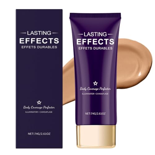 KARLOR Körper Concealer, Haut Foundation Concealer Body Coverage Perfector Body Foundation Illuminator Tattoo Abdeckung für Beine Narbe Hautunreinheiten Leg Body Makeup (Natural) von KARLOR