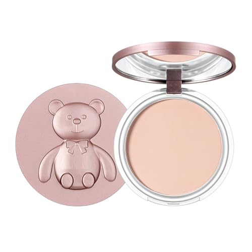 KARLOR Mädchen Compact Powder, Kompaktpuder Palette Nudefarbe Compact Powder Palette mattierend Puder Gesicht Make up Finish Fixing powder porenverfeinernd langhaltend für Gesunde Hauttöne (03#Nude) von KARLOR