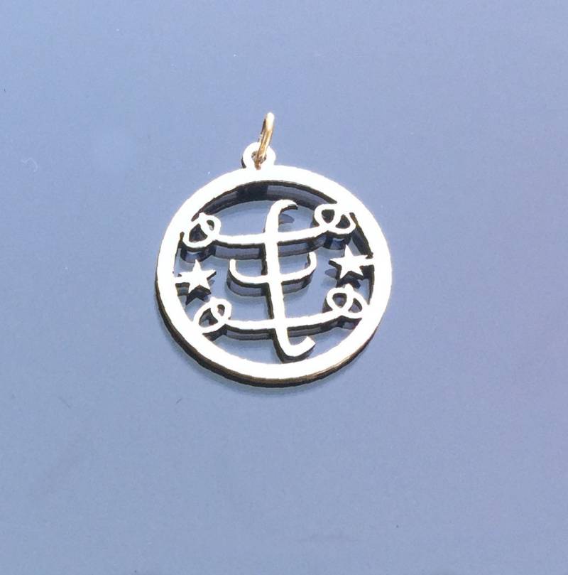 Bahai Symbolschmuck, Edelstahlanhänger, Ringsteinsymbol, Abdu'l-Bahá von KARLshopPendants