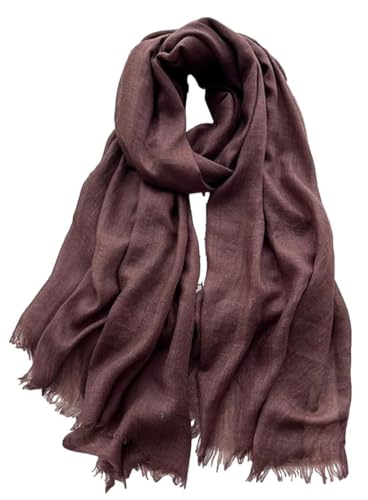 KARMA.DIEM Basic Schal für Damen in angesagten Trendfarben und weicher Premium Stoffqualität (Erdbraun) von KARMA.DIEM