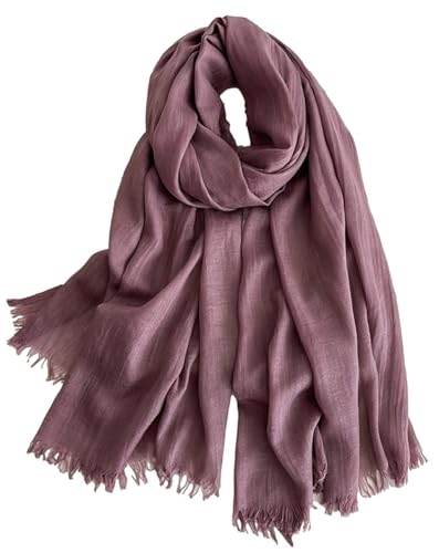 KARMA.DIEM Basic Tuch für Damen - angesagten Trendfarben - Stylisches Unisex Accessoire (#27 Pflaume) von KARMA.DIEM