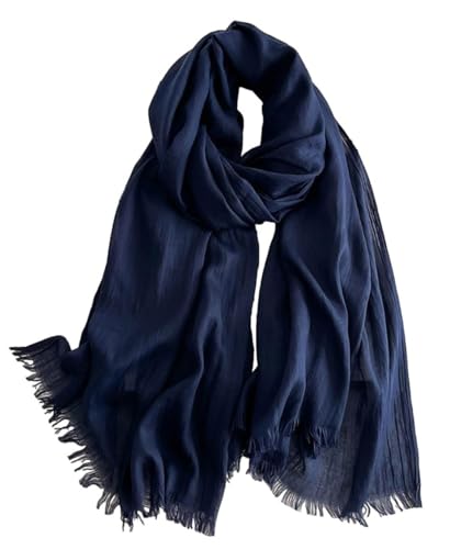 KARMA.DIEM Basic Tuch für Damen - angesagten Trendfarben - Stylisches Unisex Accessoire (#32 Midnightblue) von KARMA.DIEM