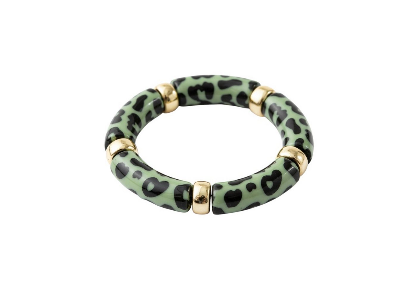 KARMA Armband Damen Acryl dehnbar Leo vers. Farben 5,2 cm (Leomuster Bernsteinarmband Leoarmband, Schmuck für Frauen Acrylarmband), Bernstein modern Damenarmband von KARMA