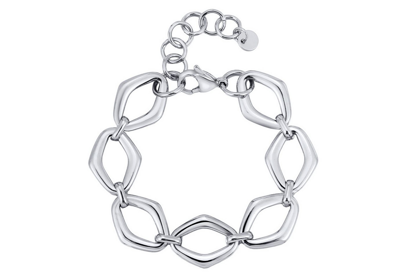KARMA Armband Damen Edelstahl Gliederarmband Gold oder Silber (Edelstahlarmband wasserfest hypoallergen, Schmuck für Frauen Damenarmband), modern Armkettchen Karabinerverschluss von KARMA