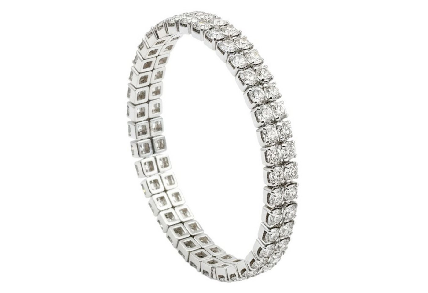 KARMA Armband Damen Strass dehnbar Silber 0,7 cm od. 3,5 cm (Strassarmband Strassschmuck), modern Damenarmband Schmuck für Frauen von KARMA