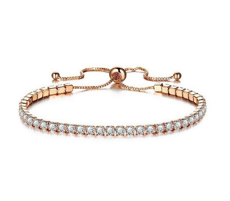 KARMA Armband Damenarmband Strass Gold Silber Rosé Metall Damen modern Damenschmuck (Geschenk für Sie Armschmuck), Strassarmband Strasssteine Metallarmband von KARMA