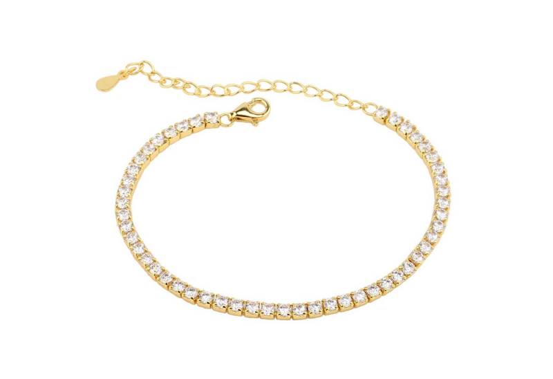 KARMA Armband Kristallarmband Damen Zirkon 5A Armband Silber oder Gold (modern Sterlingsilber Geschenkbox, Zirkonarmband zierlich, filigran & elegant), Armkettchen Damenarmband von KARMA