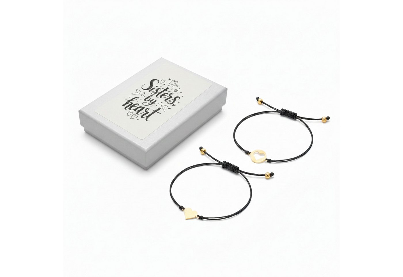 KARMA Armband Set Armband Set Freundschafts Armband 2er Set (Herzmotive, Armbänder Armschmuck), Geschenk für Schwester oder Freudin von KARMA
