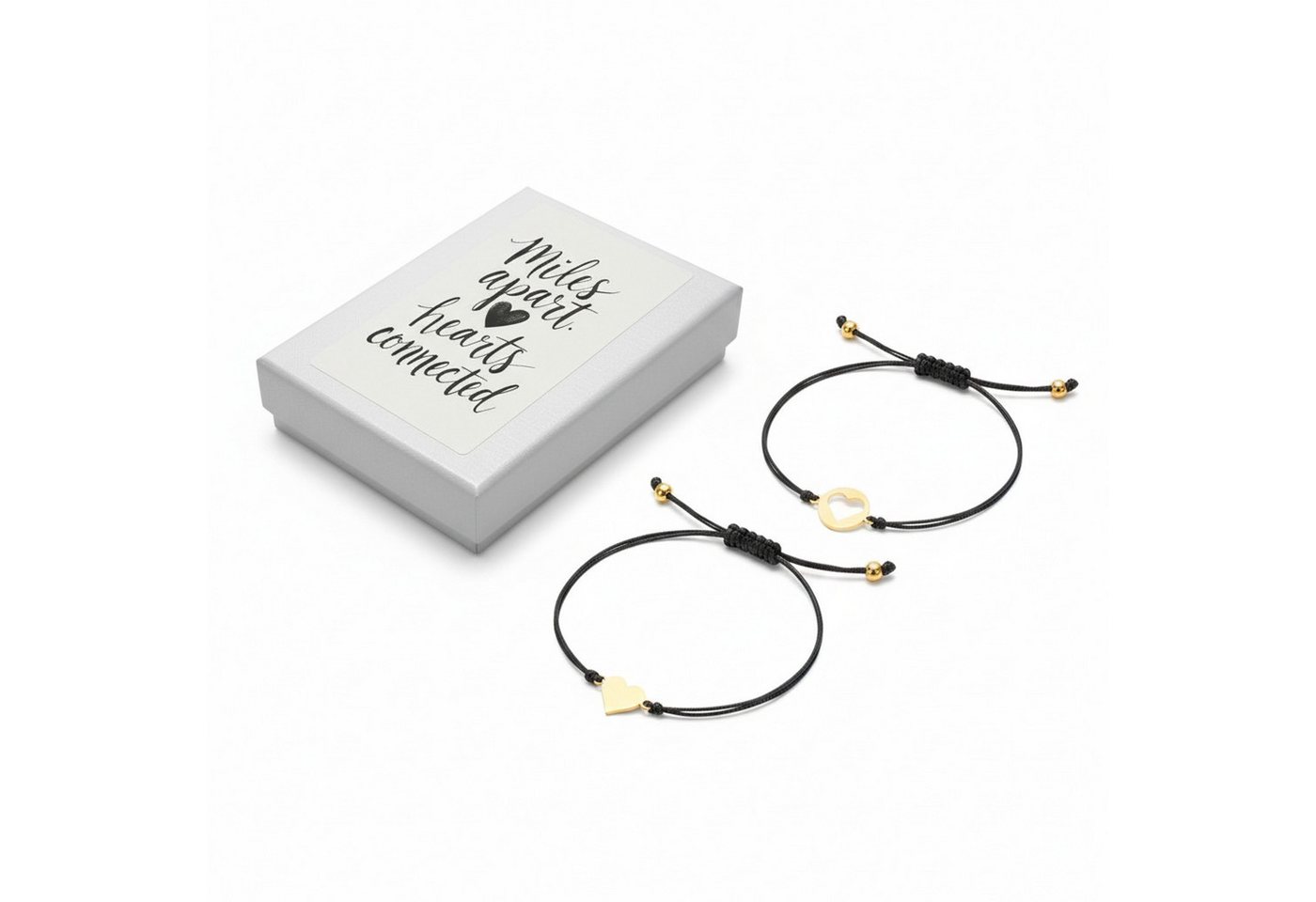 KARMA Armband Set Armband Set Freundschafts Armband 2er Set (Herzmotive, Armbänder Armschmuck), Geschenk für Schwester oder Freudin von KARMA