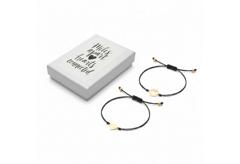 KARMA Armband Set Armband Set Freundschafts Armband 2er Set (Herzmotive, Armbänder Armschmuck), Geschenk für Schwester oder Freudin von KARMA