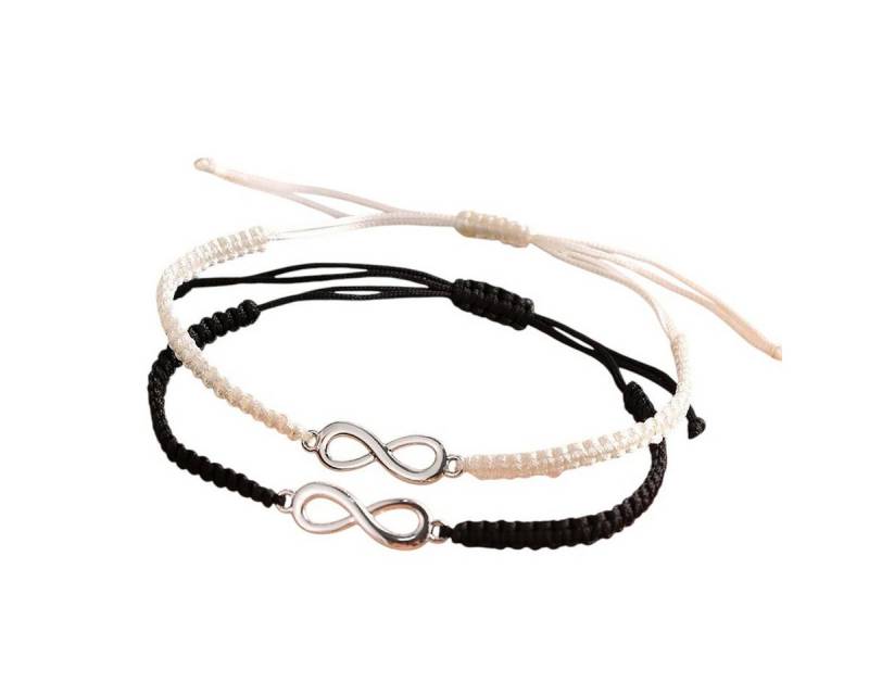KARMA Armband Set Partnerarmbänder Infinity Armband Freundschaftsarmband (Unendlichkeitszeichen Damen Herren, 2-tlg., Damenarmband Herrenarmband Armbandset), modern Unisex Armbandset Pärchenschmuck von KARMA