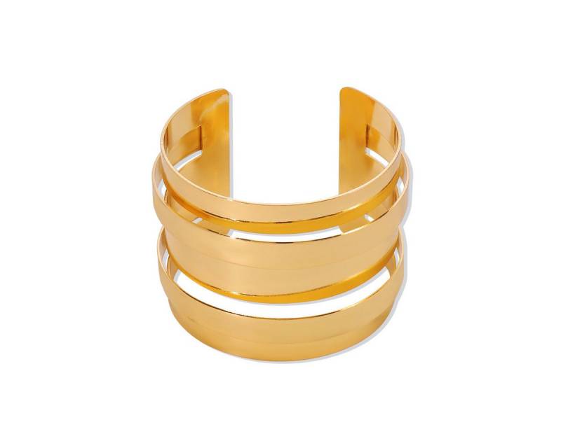 KARMA Armreif Damen Gold oder Silber Legierung modernes Design (Damenarmreif Silberfarben Goldfarben, Geschenkidee Damenschmuck), Metallarmreif modern elegant von KARMA