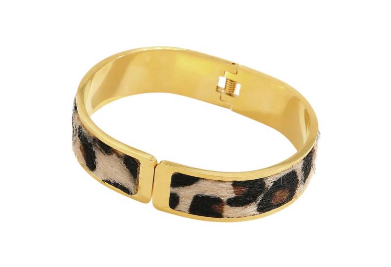 KARMA Armreif Damen Leopardenmuster Edelstahl vergoldet (Geschenk für Sie, Damenschmuck), 2 Varianten Armschmuck Damen von KARMA