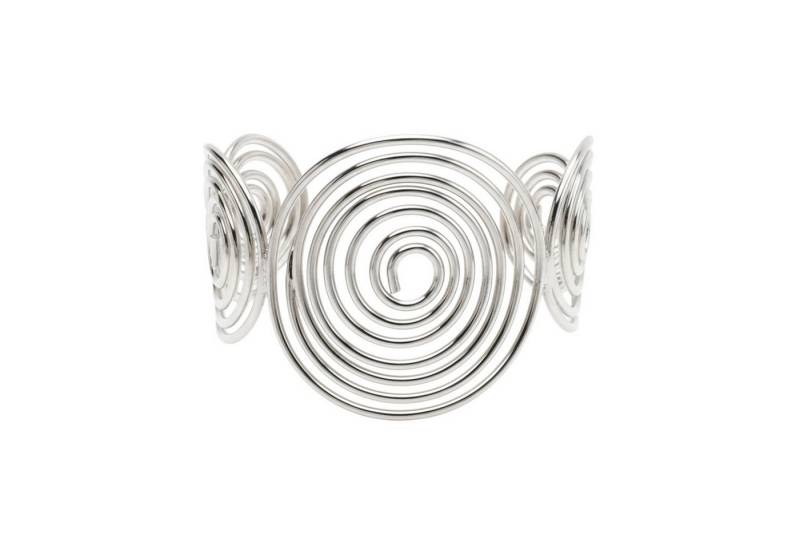 KARMA Armreif Damen Silber od. Gold 6,5 cm modernes Design (Damenschmuck Damenarmreif, elegant Geschenkidee), Spirale Modeschmuck modern von KARMA