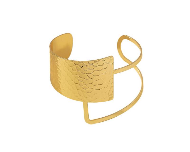 KARMA Armreif Gold oder Silber modern Größenverstellbar modern Damenarmreif (Geschenk für Sie Damen Frauen), Legierung von KARMA