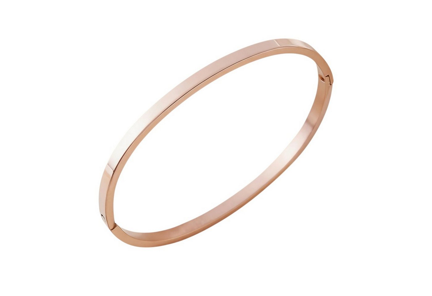 KARMA Armreif aus Edelstahl – Eleganter Scharnier-Bangle Armband (Geschenkidee, Moderner minimalistischer Damenschmuck), in Roségold oder Silber – 0,4 cm Breite von KARMA