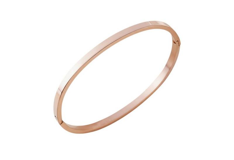 KARMA Armreif aus Edelstahl – Eleganter Scharnier-Bangle Armband (Geschenkidee, Moderner minimalistischer Damenschmuck), in Roségold oder Silber – 0,4 cm Breite von KARMA