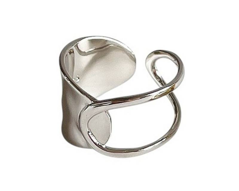 KARMA Fingerring Damenring 925 Sterling Silber verstellbarer, offener Ring Statement (Geschenk Frauen), modern Damenschmuck Damen von KARMA