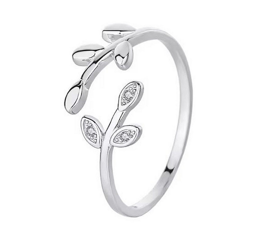 KARMA Fingerring Silberring 925 Damenring Kristalle verstellbar, Fingerring Sterling Silber Schmuck Geschenk von KARMA