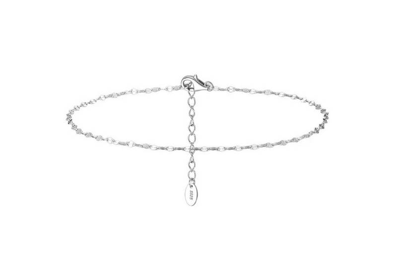 KARMA Fußkette 925 Silber Fußkettchen Damen Feingliedrig (Geschenk für Sie, Fusskette Fußschmuck), Zierlich Verstellbar 21,5+4 cm von KARMA