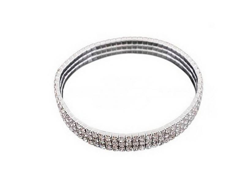 KARMA Fußkette Fußkettchen Metall Strasssteine silber Fusskette Fußschmuck (Geschenk für Frauen Damen, Für Sie), Fußkette Damenschmuck modern Strass von KARMA