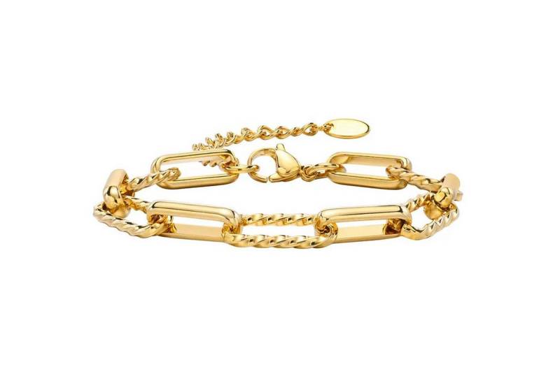 KARMA Gliederarmband Damenarmband Silber oder Gold Armschmuck Armkettchen verstellbar (Karabinerverschluss, Damenschmuck Statement-Schmuck), 16+4,5 cm – Trendiger Schmuck für Frauen von KARMA