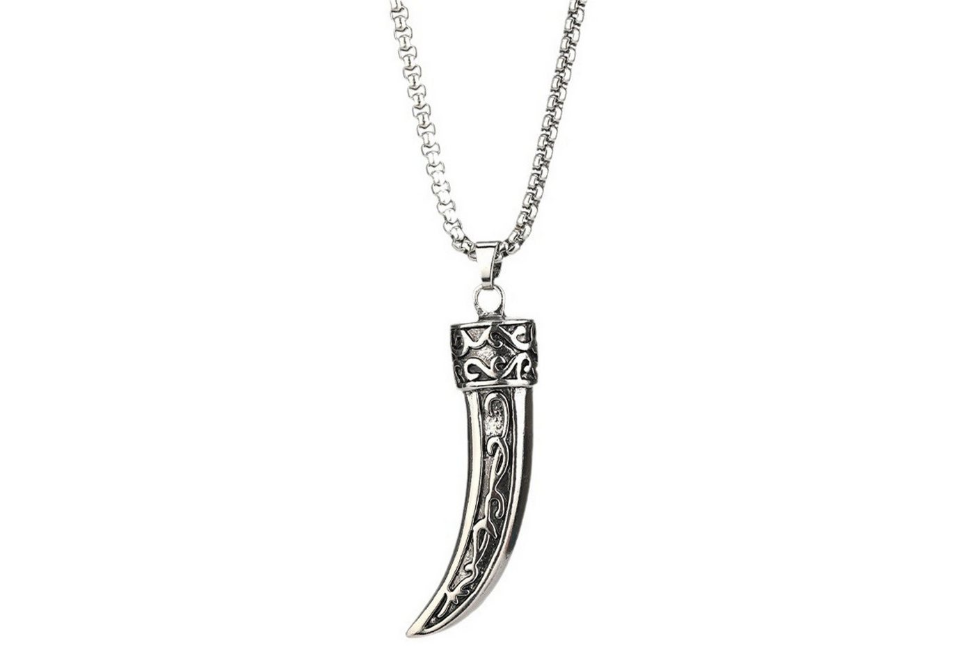 KARMA Kette mit Anhänger Halskette Silber Herren Edelstahl Schmuck 68 cm (Kette, Männer Herrenhalskette modern), Kette Herrenschmuck Edelstahlkette von KARMA