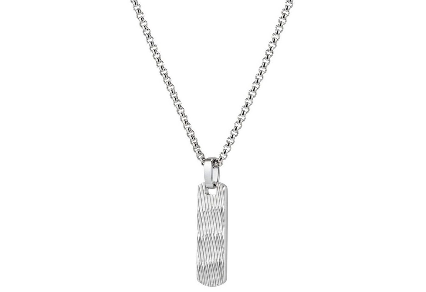 KARMA Kette mit Anhänger Silber Halskette Edelstahl Herren Kette Herrenschmuck (wasserfest hypoallergen, Geschenk für Ihn), Edelstahlkette Männer Herrenhalskette von KARMA