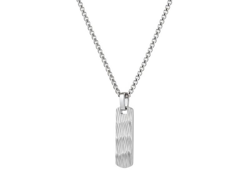 KARMA Kette mit Anhänger Silber Halskette Edelstahl Herren Kette Herrenschmuck (wasserfest hypoallergen, Geschenk für Ihn), Edelstahlkette Männer Herrenhalskette von KARMA